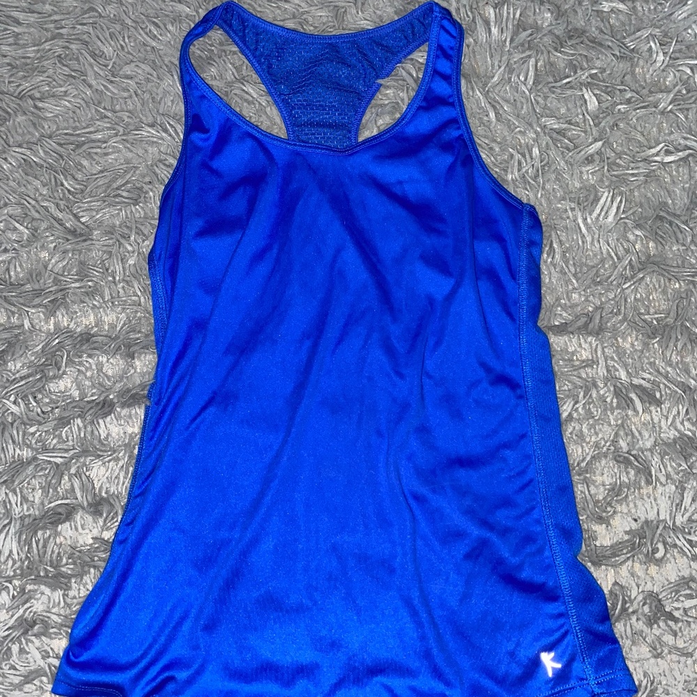 Blue workout tank